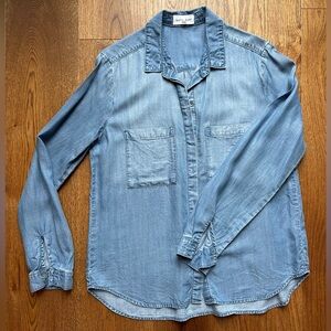 Bella Dahl Chambray Button Down Shirt, Blue, Medium